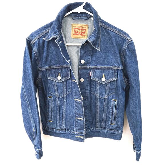 Levis Sz Xs Womens Denim Cropped Jean Jacket - Picture 1 of 8